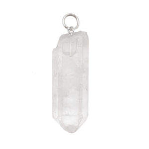 Rough Rock Crystal Point Pendant - chunky