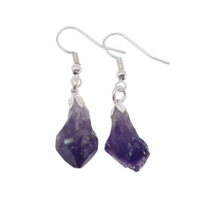 Amethyst Point Dangle Earrings